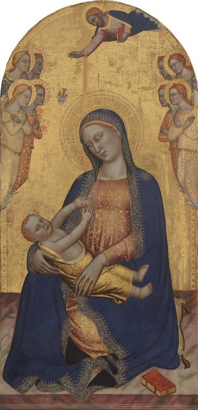 Madonna and Child with God the Father Blessing and Angels-