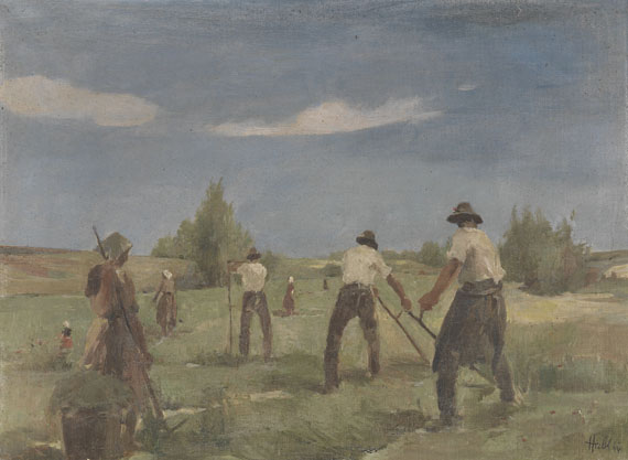 Bauern bei der Ernte, 1944.