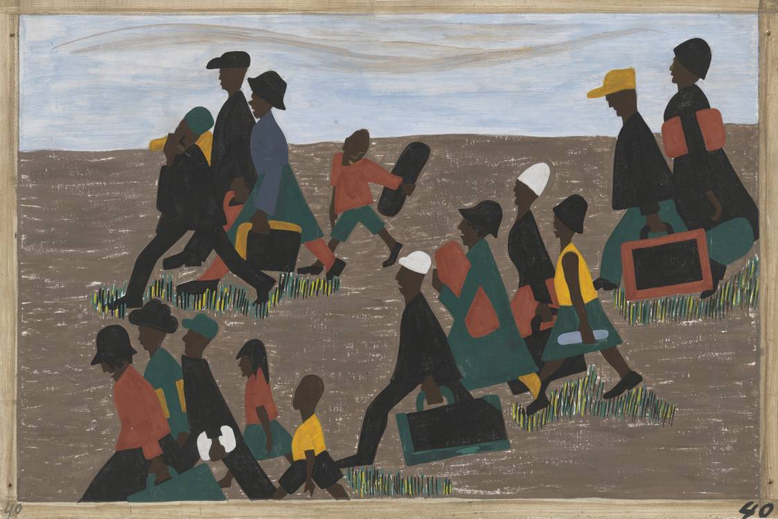 Jacob Lawrence. The migrants arrived in great numbers. 194041-