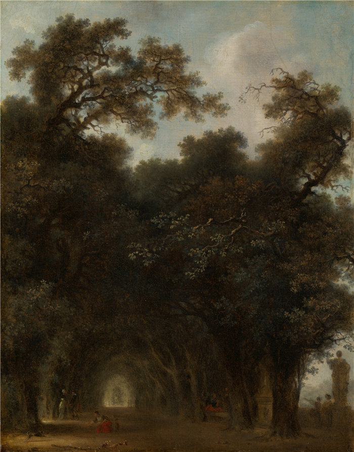 让·奥诺雷·弗拉戈纳尔 Jean Honoré Fragonard，法国画家）作品 –阴影大道 约 1775 年）