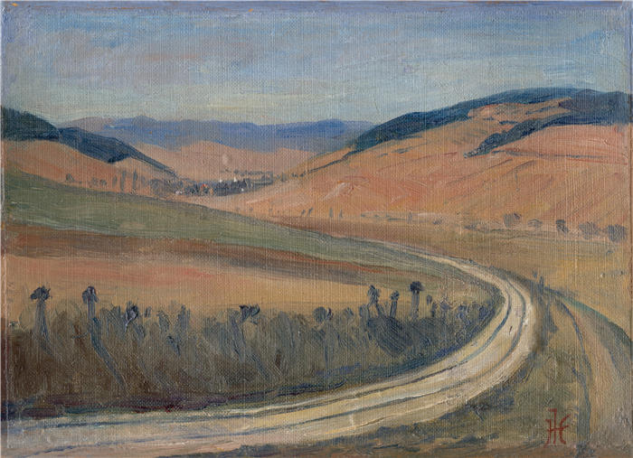 约瑟夫·哈努拉 Jozef Hanula，斯洛伐克画家）高清作品-《Spiš景观研究 1930-1939）》