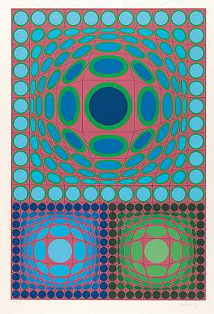 Victor Vasarely，版画和版画` by Victor Vasarely