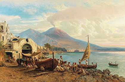 阿尔伯特·阿恩斯，19世纪的油画和水彩画` by Albert Arnz