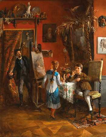 19世纪的油画和水彩` by Franz von Persoglia