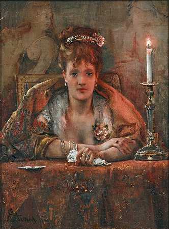 阿尔弗雷德·史蒂文斯。19世纪的绘画` by Alfred Stevens