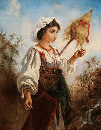 安东·罗马科归因于19世纪的油画和水彩` by Anton Romako zugeschrieben/attributed