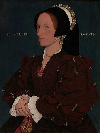 《李夫人》（玛格丽特·怀亚特，约1509年出生），作者：小汉斯·霍尔贝因工作室