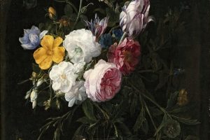 尼古拉斯·范·韦伦达尔的《水晶花瓶里的花的静物》