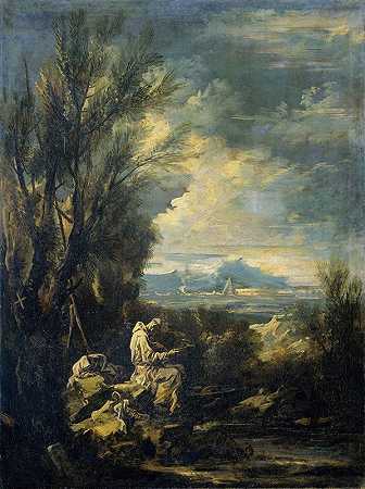 亚历山德罗·马格纳斯科的《与圣布鲁诺的风景》