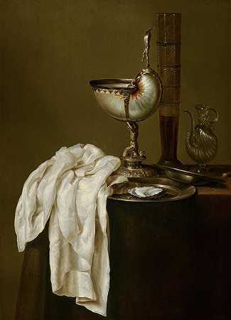 Willem Claesz Heda的《鹦鹉螺杯静物》