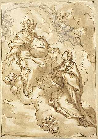 多梅尼科·皮奥拉的《祝福玛丽亚·维托里亚·福纳里的三位一体愿景》