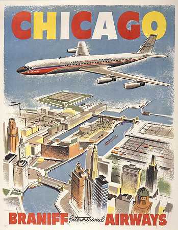 “芝加哥、芝加哥、布兰尼夫国际航空”