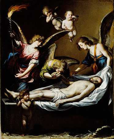 安东尼奥·德尔·卡斯蒂略·Y·萨维德拉的《死去的基督与哀悼的天使》