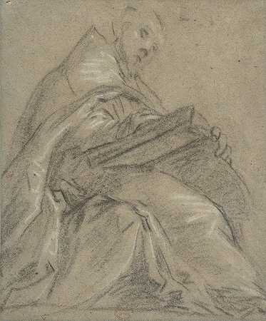 雅科波·帕尔马·伊尔·乔瓦内的《坐着的教会医生》（圣安布罗斯或圣格雷戈里）
