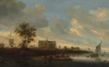 Salomon van Ruysdael的《阿尔克马尔镇景色》