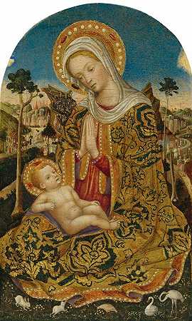 《麦当娜与孩子》作者：Quirizio di Giovanni da Murano