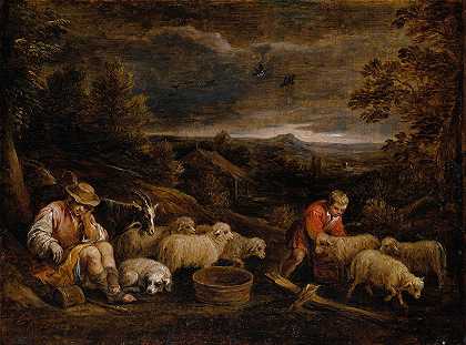 《牧羊人与羊》作者：David Teniers The Younger