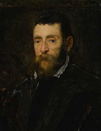 雅科波·丁托雷托（Jacopo Tintoretto）的《一个留着胡子的人的肖像，可能是罗马的安东尼奥·迪·桑塔克罗斯王子》