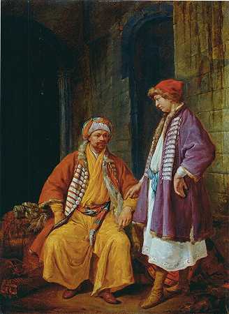 雅各布·图伦夫列特的《两个土耳其商人交谈》