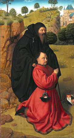 佩特鲁斯·克里斯托斯（Petrus Christus）的《圣安东尼保护下的猩红捐献者肖像的祭坛面板》
