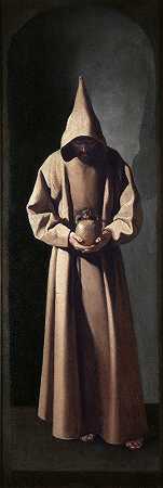 弗朗西斯科·德·祖巴兰的《圣弗朗西斯沉思骷髅》