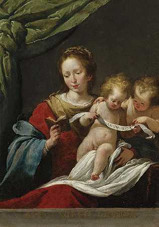 贝尔纳多·斯特罗齐（Bernardo Strozzi）的《圣母读书》（The Madonna Reading，With The Christ Child And Infant Saint John The Baptist）