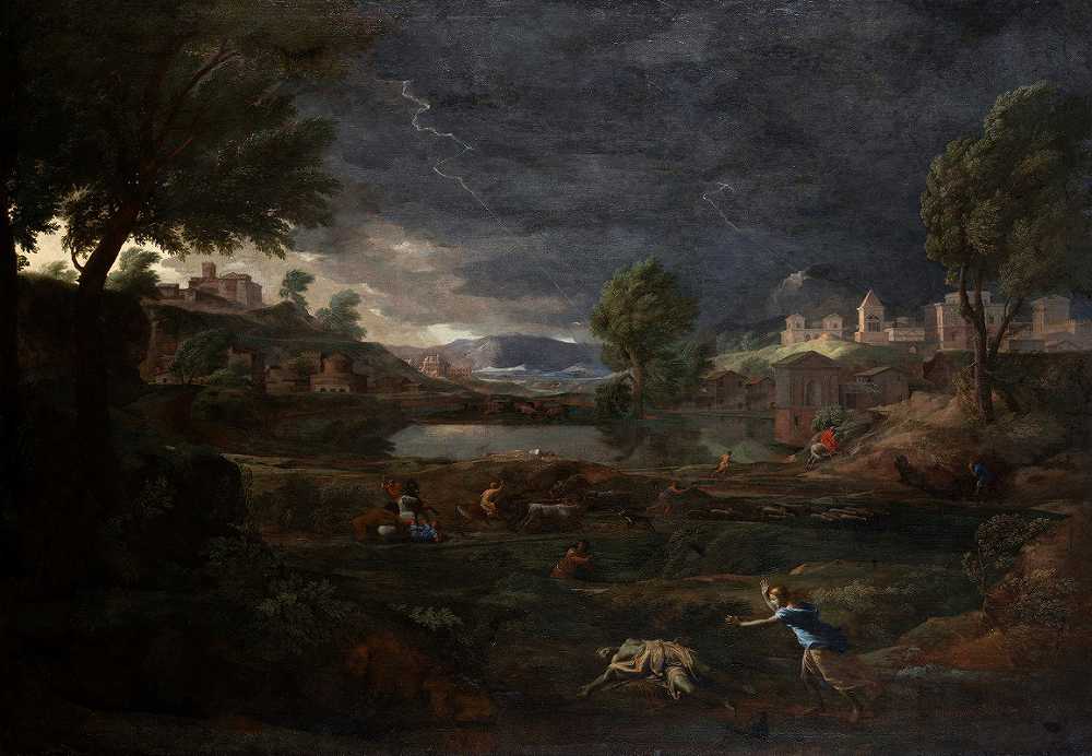 尼古拉斯·普桑（Nicolas Poussin）的《雷雨中的风景》