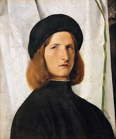 洛伦佐·洛托的《拿着灯的年轻人肖像》