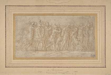 “罗马或希腊勇士在帕尔米吉亚尼诺获胜后庆祝