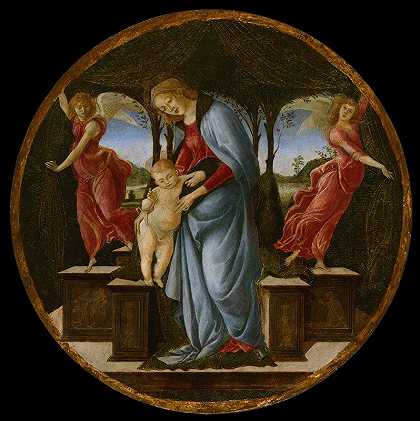 桑德罗·波提切利（Sandro Botticelli）的《圣母与孩子与两个天使》