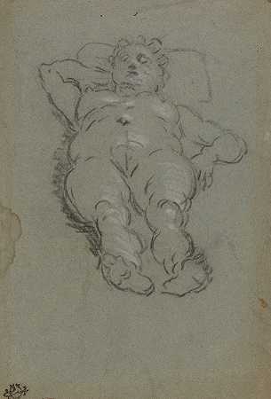 Domenico Tintoretto的《倾斜的裸体女性》