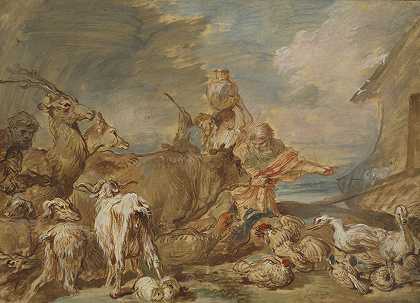 乔瓦尼·贝内德托·卡斯蒂格里奥内的《诺亚带领动物进入方舟》