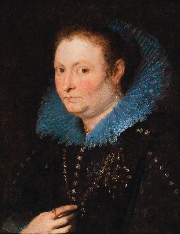 安东尼·范·戴克（Anthony van Dyck）的《半身夫人肖像，据说是热那亚贵族》