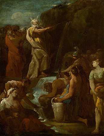 安东尼奥·冈萨雷斯（Antonio González Velázquez）的《摩西将水从岩石中带出来》