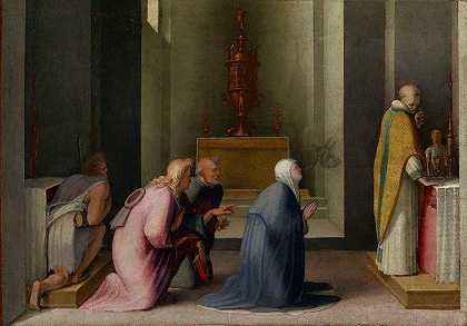 《锡耶纳圣凯瑟琳的奇妙圣餐》（Domenico Beccafumi）