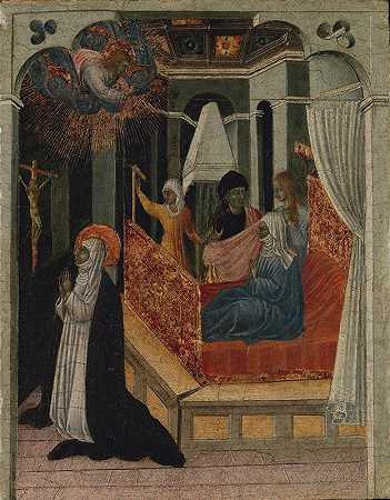 《锡耶纳圣凯瑟琳祈求基督让母亲复活》乔瓦尼·迪·保罗著