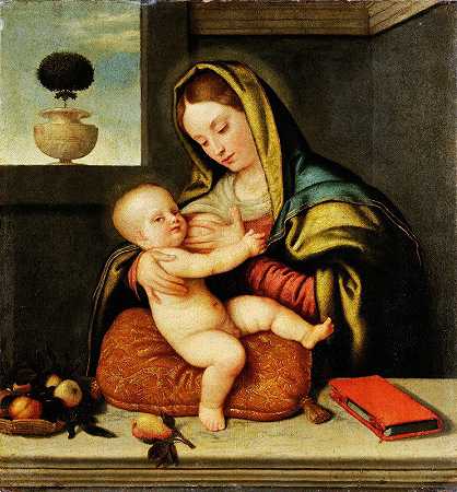 乔瓦尼·巴蒂斯塔·莫罗尼的《养育孩子的圣母》