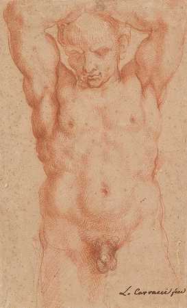 Agostino Carracci的《男性裸体》