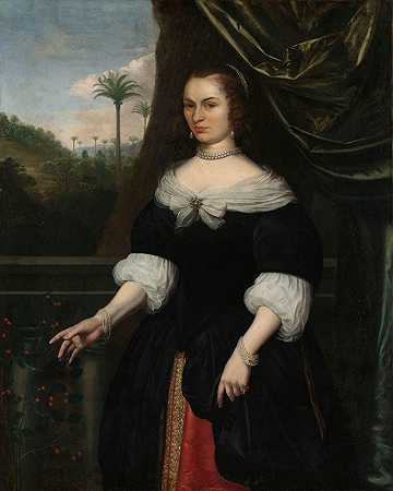 丹尼尔·维尔坦根（Daniel Vertangen）的《迪娜·莱姆斯（Dina Lems）肖像，扬·瓦尔肯堡（Jan Valckenburgh）的妻子》
