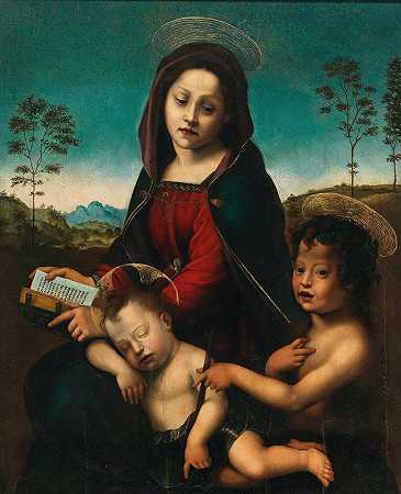 佛罗伦萨学校的《圣母和孩子与婴儿圣约翰浸信会》