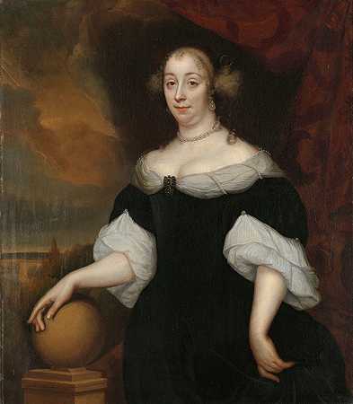 “玛格丽莎·芒特（1639-1711），《雅各布斯之旅的第二任妻子》，作者：兰贝托斯·扬兹·德·休伊