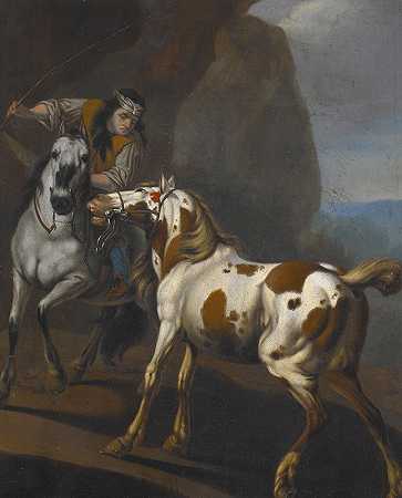 约翰·海因里希·罗斯的《印第安人驯马》