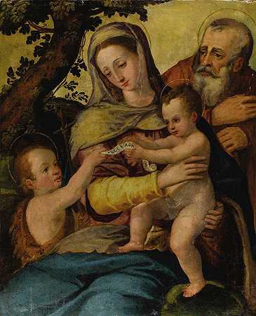 阿格诺洛·布朗齐诺之后的《圣约翰施洗者的神圣家庭》