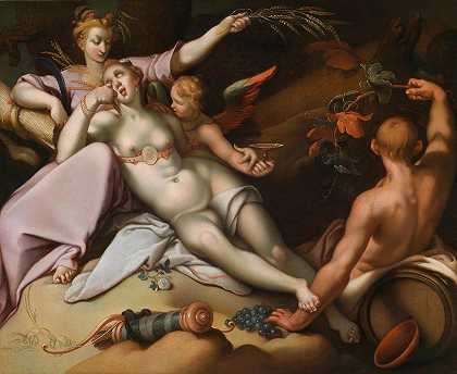 Abraham Bloemart的《Sine Baccho Et Cenere Friget Venus》