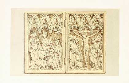 约翰·查尔斯·罗宾逊（John Charles Robinson）的《象牙雕刻双联画》（Diptych in Carved Ivory），代表三博士的崇拜和十字架的十字架
