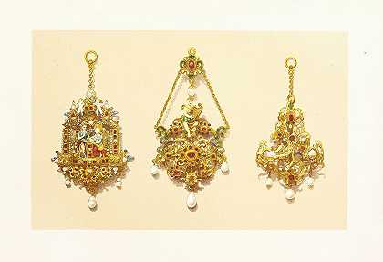 约翰·查尔斯·罗宾逊（John Charles Robinson）的《镀金、珐琅和镶嵌宝石的吊坠珠宝》