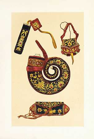 约翰·查尔斯·罗宾逊的《印度火药角和三件火柴锁家具》