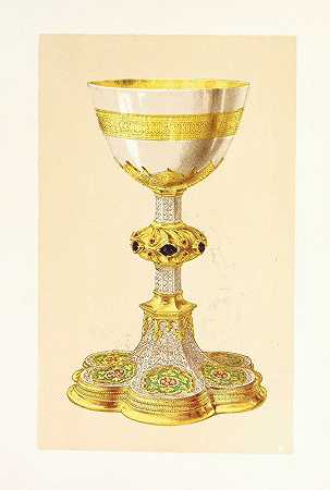 约翰·查尔斯·罗宾逊（John Charles Robinson）“十五世纪风格的银质、包裹镀金和珐琅瓷杯