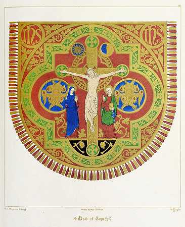 奥古斯都·普金的《科普帽我们的主与我们的圣母和圣约翰一起被钉十字架》