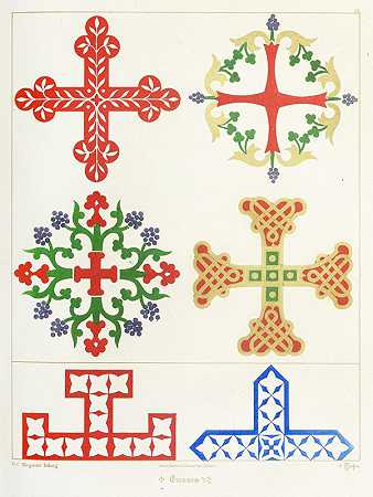 奥古斯都·普金的《六朵鲜花十字架》